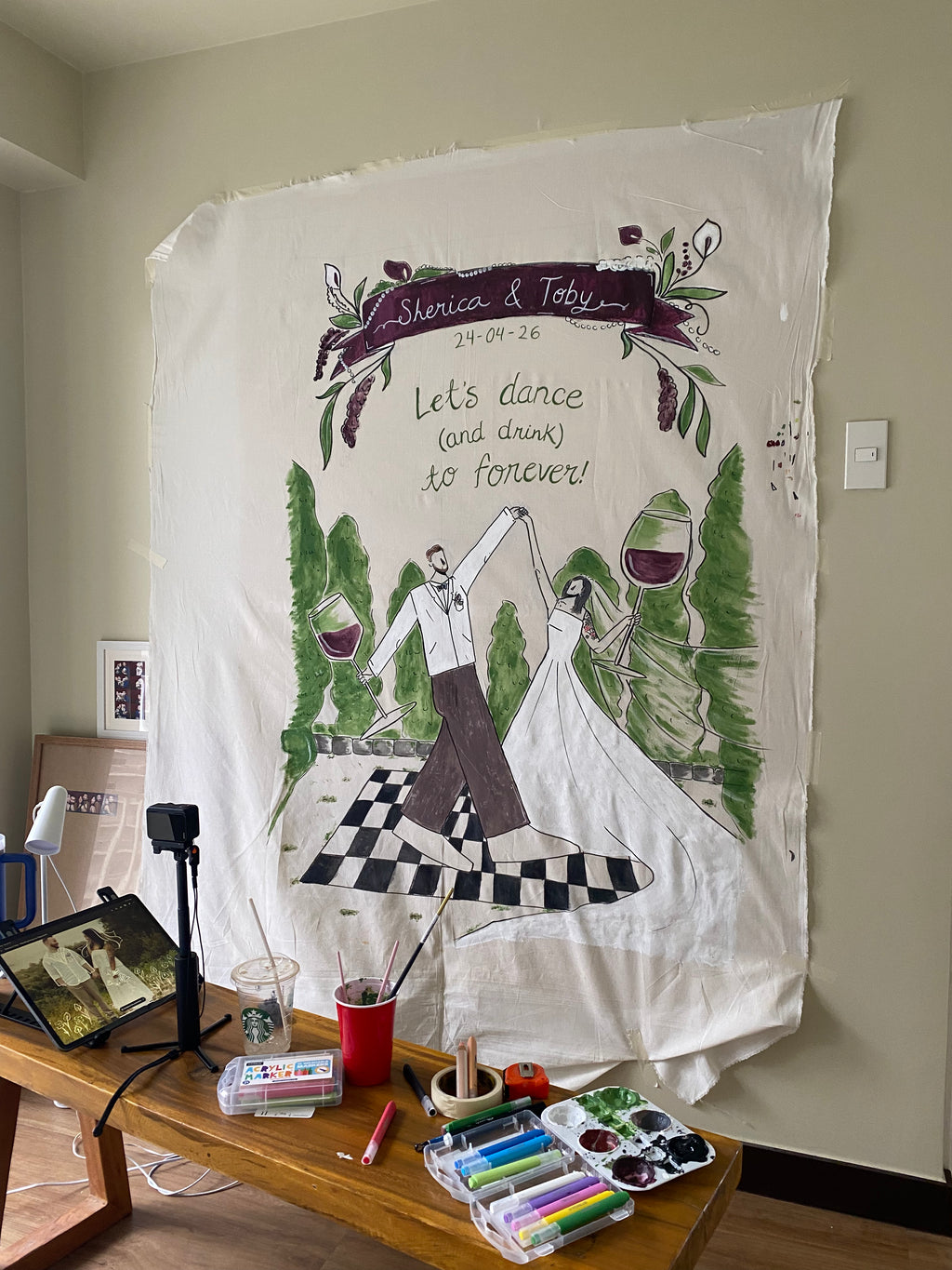 HAND PAINTED Wedding Signage by Pajama Art